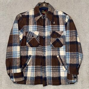 Sears Mens Vintage Wool Linen Blend Flannel Plaid Jacket Size M The Mens Store